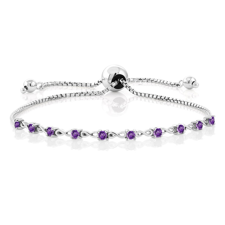 Amethyst - February_Bracelet in 925 Sterling Silver
