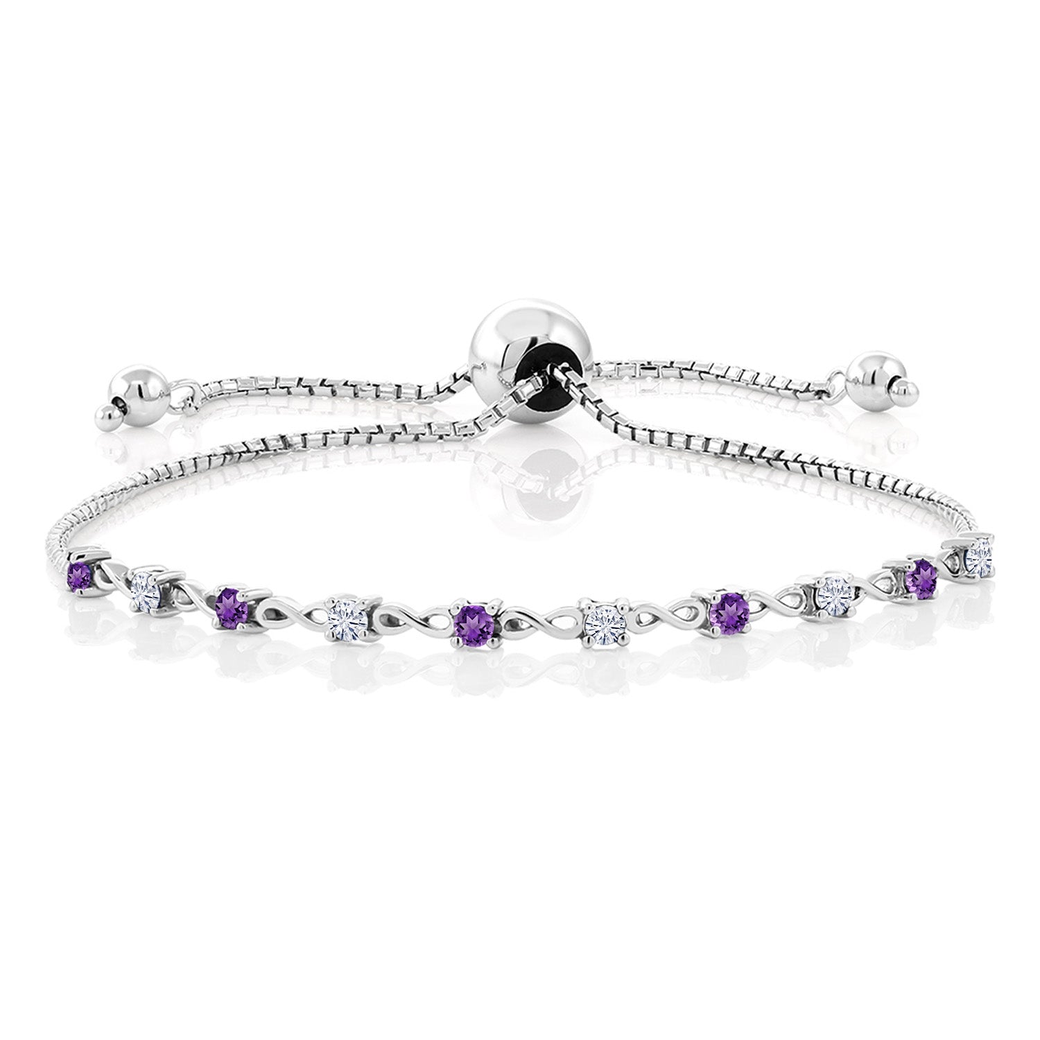 Amethyst - February_Bracelet in 925 Sterling Silver