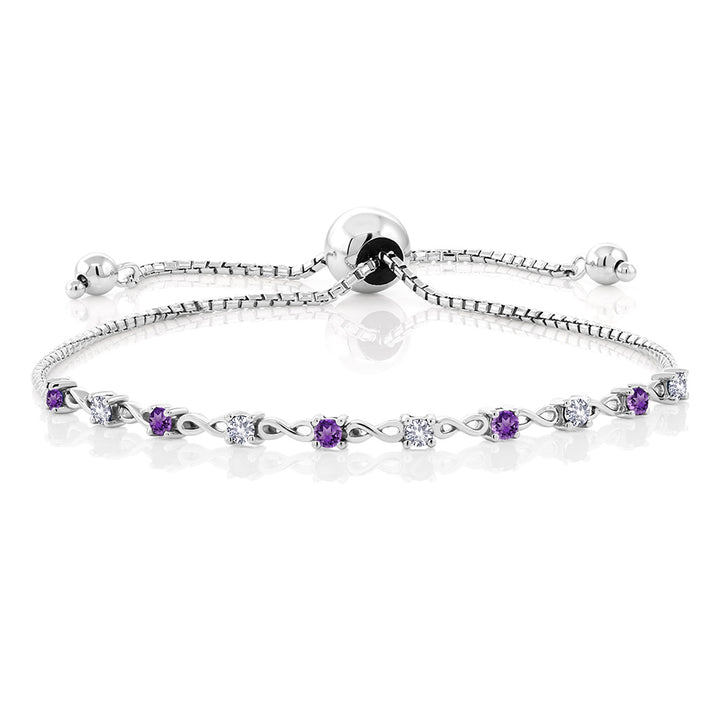Amethyst - February_Bracelet in 925 Sterling Silver
