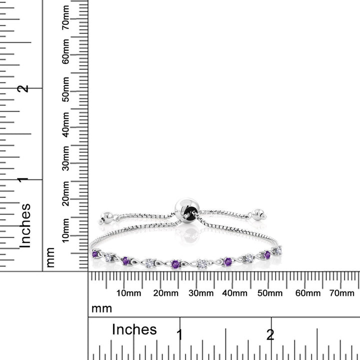 Amethyst - February_Bracelet in 925 Sterling Silver