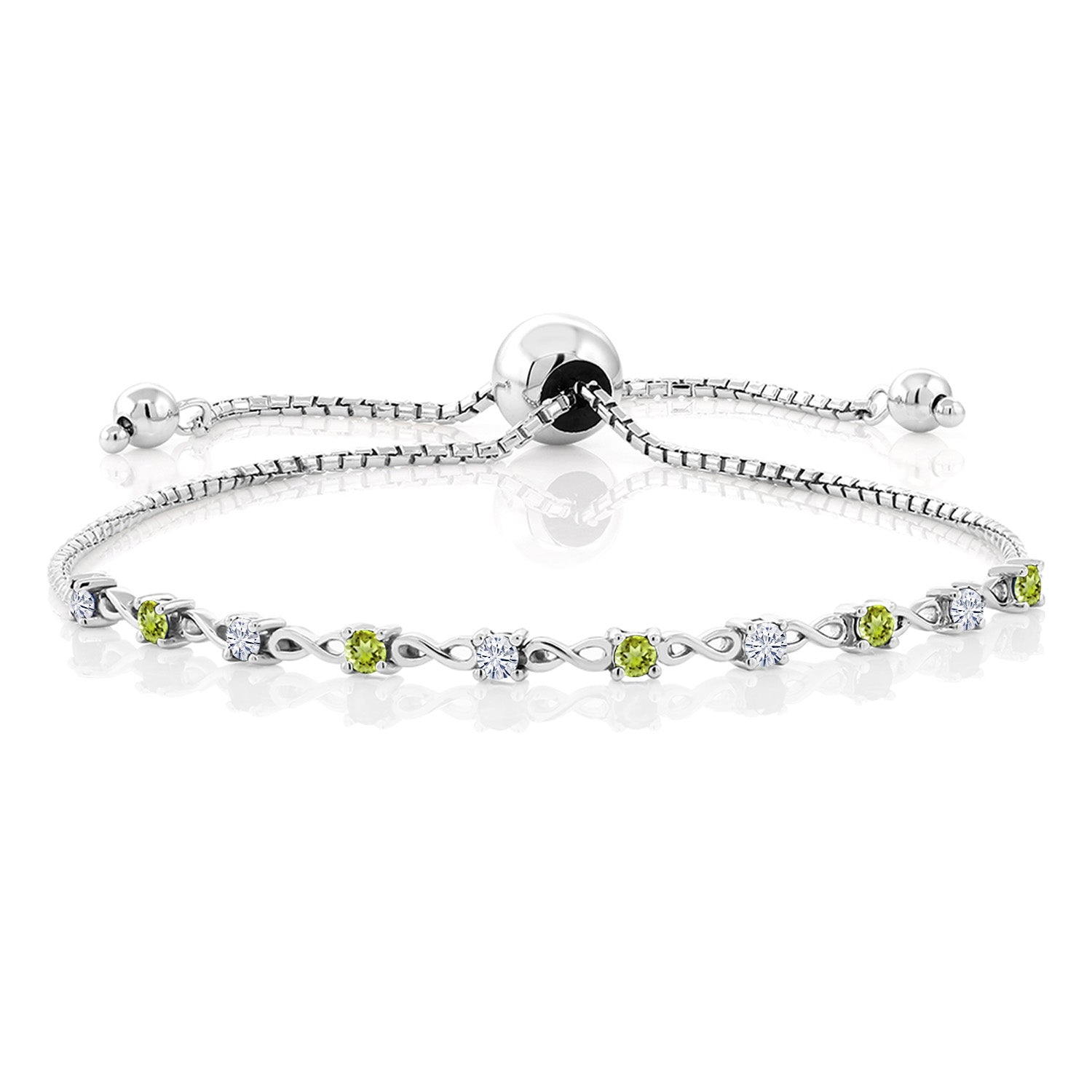 Peridot - August_Bracelet in 925 Sterling Silver