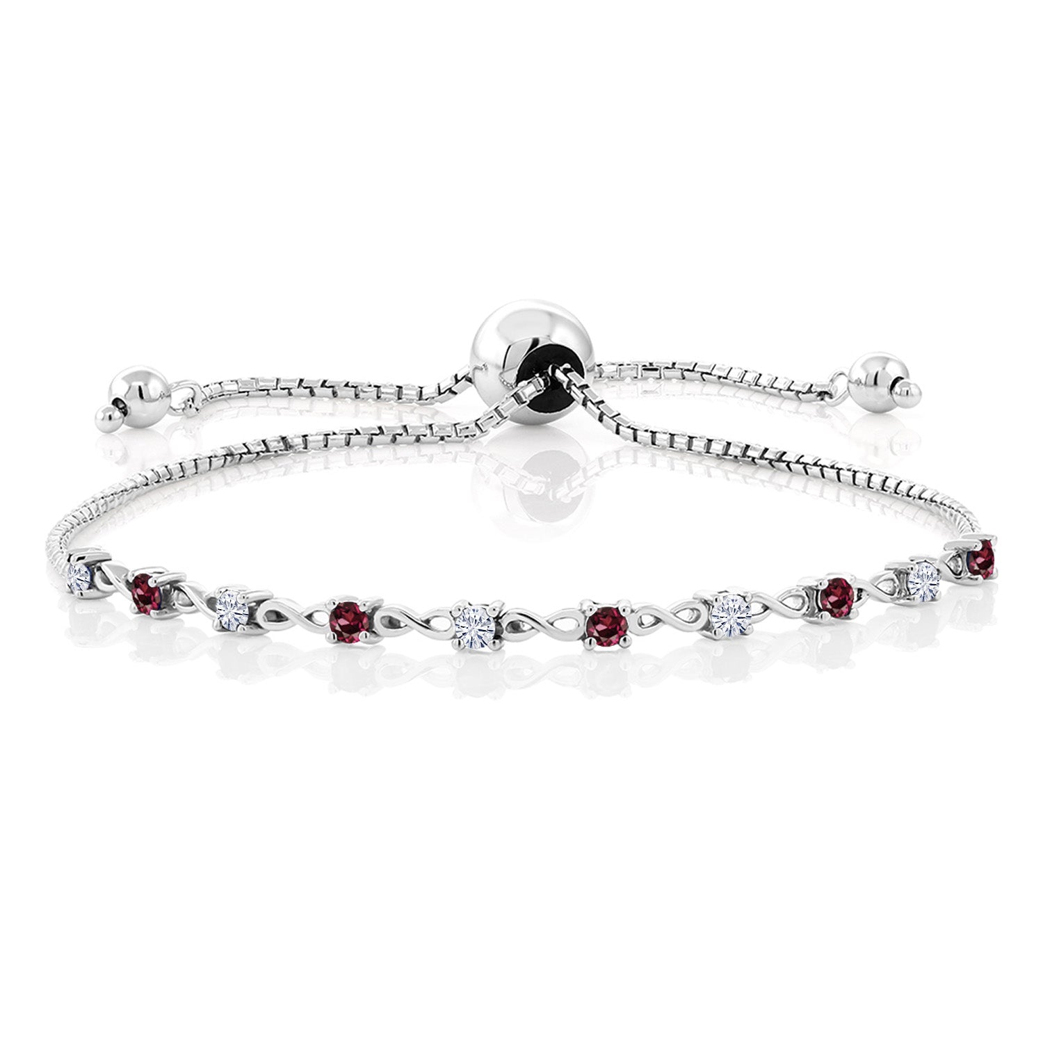 Rhodolite Garnet_Bracelet in 925 Sterling Silver