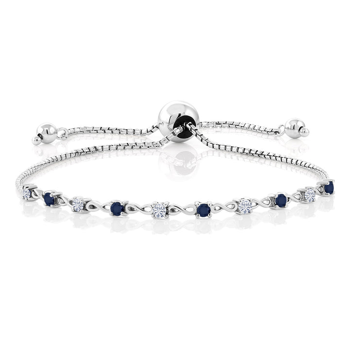 White Moissanite - April_Bracelet in 925 Sterling Silver