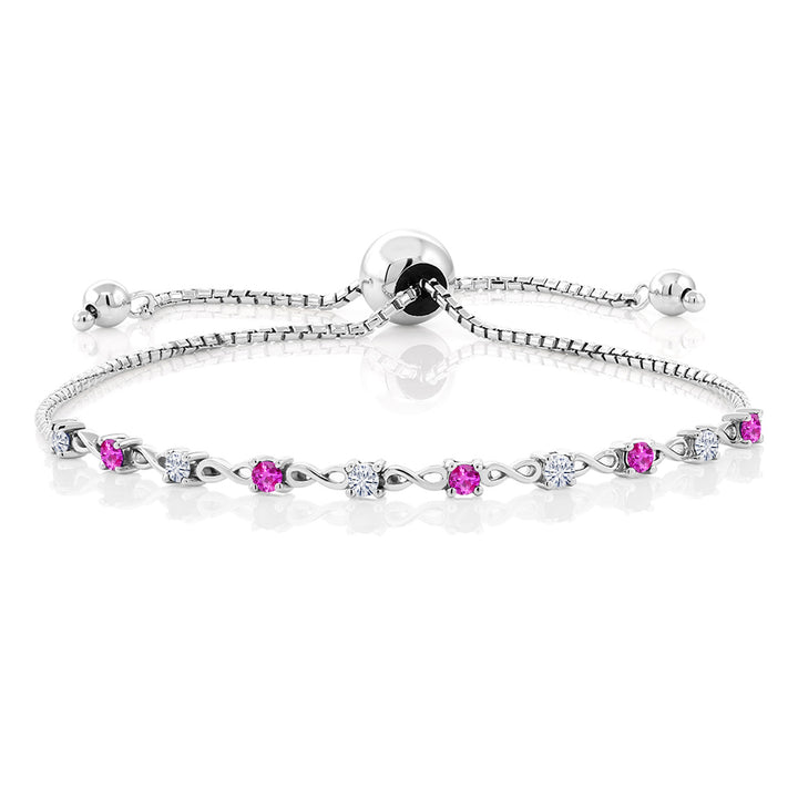 Pink Sapphire - September_Bracelet in 925 Sterling Silver