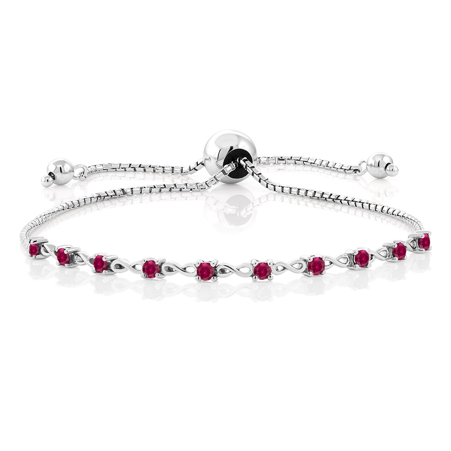 Created Ruby - July_Bracelet in 925 Sterling Silver