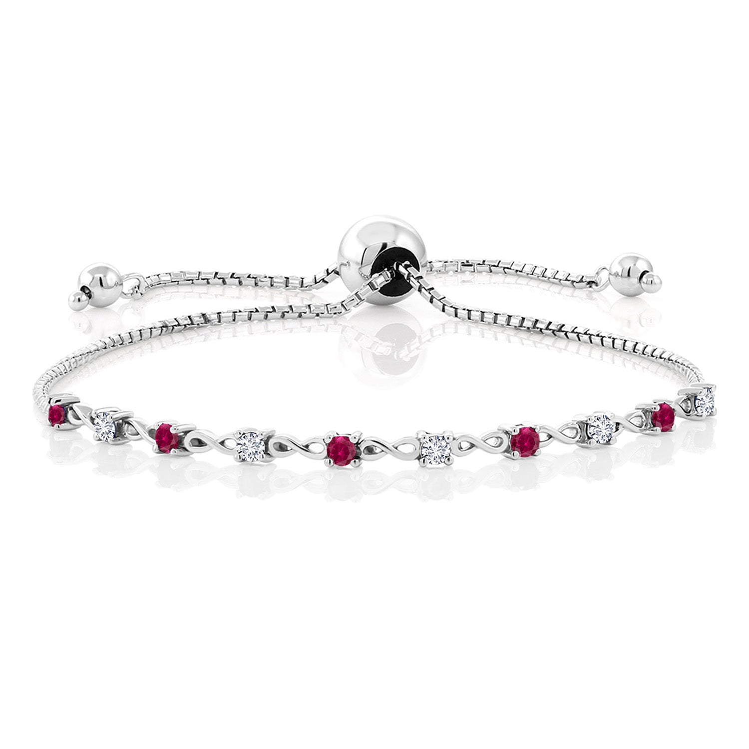 Created Ruby - July_Bracelet in 925 Sterling Silver