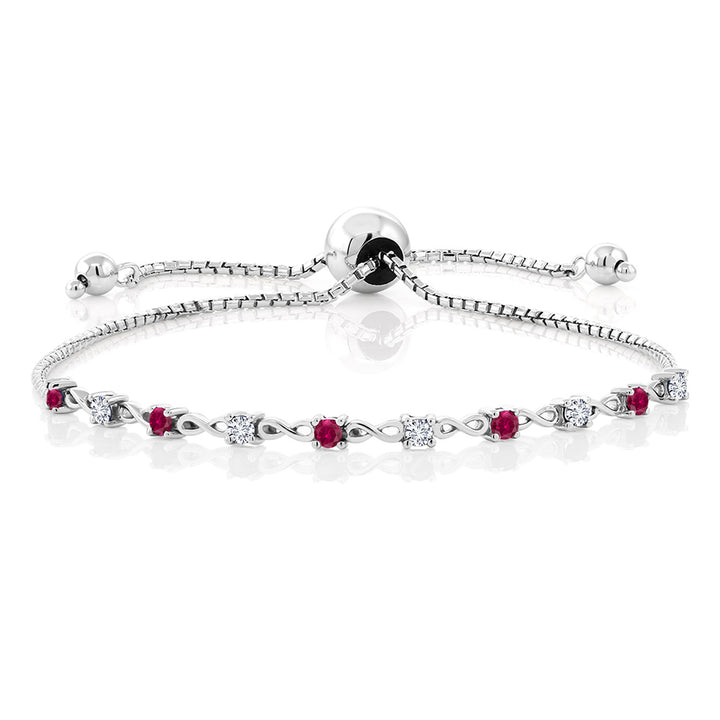Created Ruby - July_Bracelet in 925 Sterling Silver