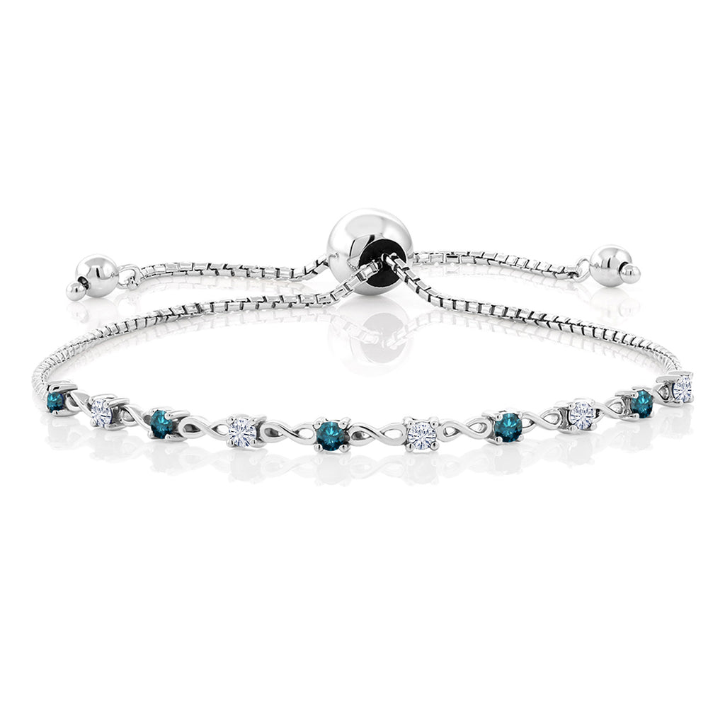 Blue Diamond - April_Bracelet in 925 Sterling Silver