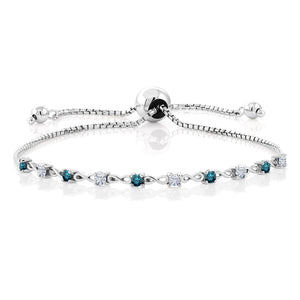 Blue Diamond - April_Bracelet in 925 Sterling Silver