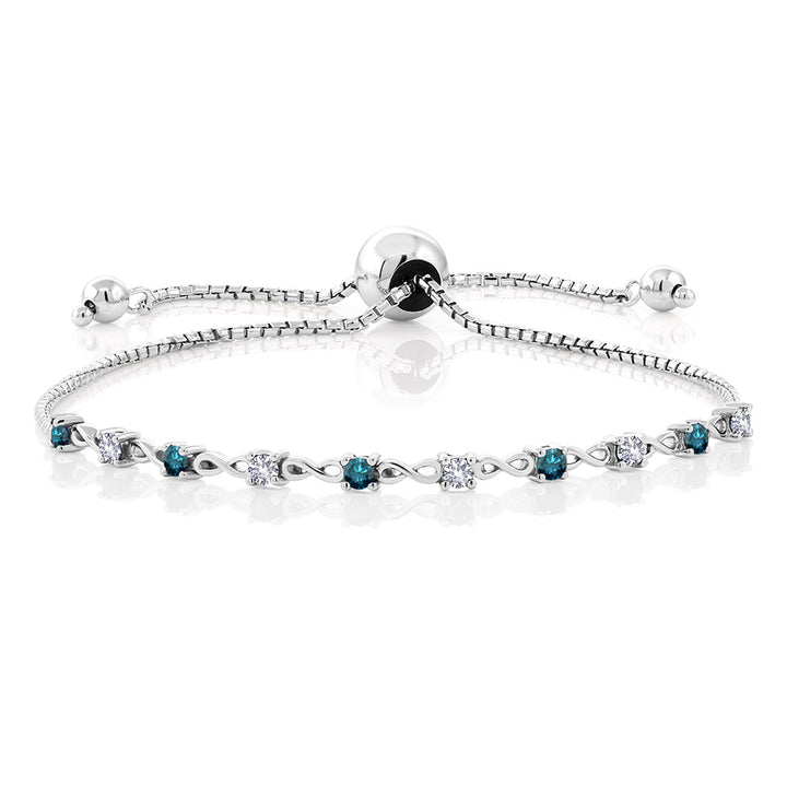 Blue Diamond - April_Bracelet in 925 Sterling Silver