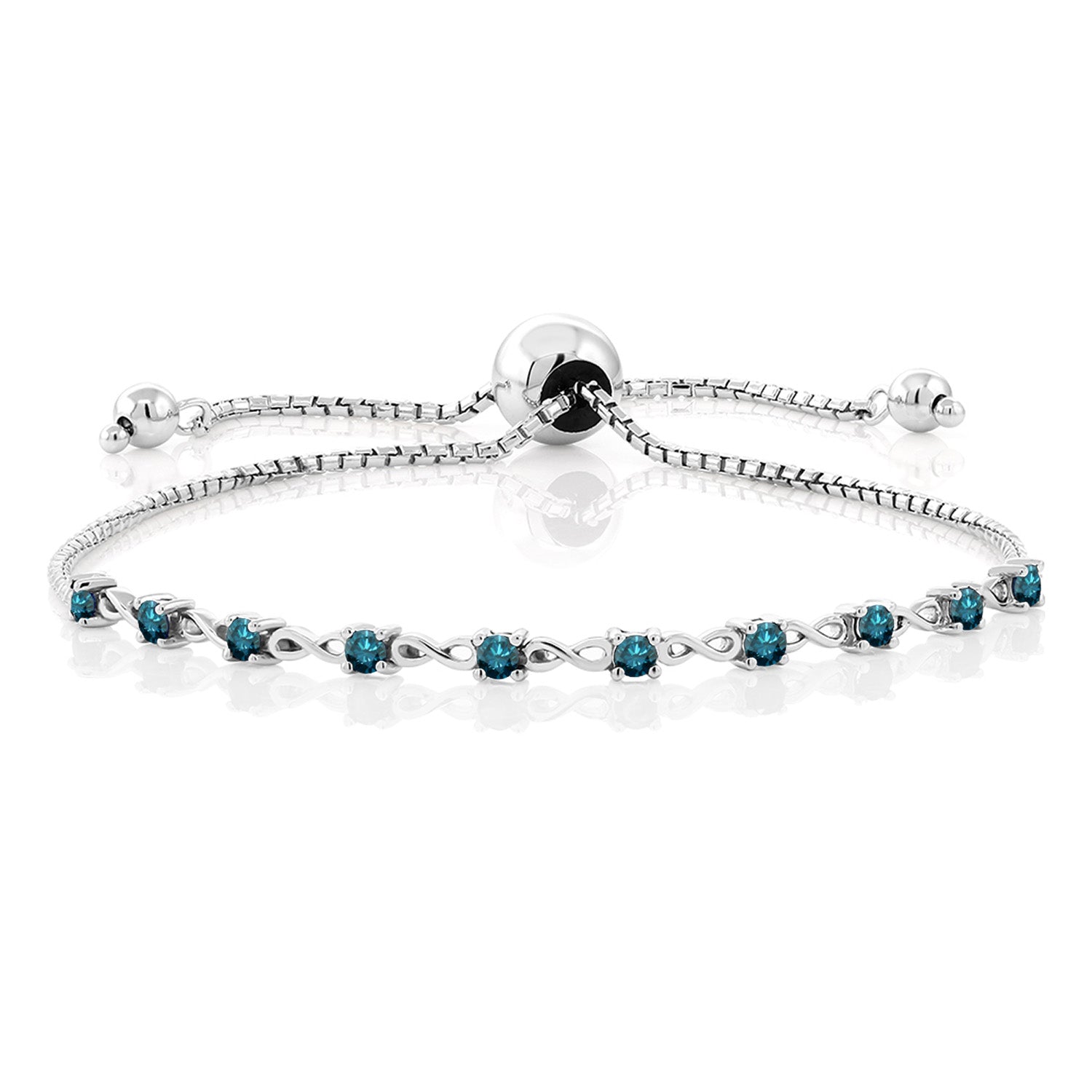 Blue Diamond - April_Bracelet in 925 Sterling Silver
