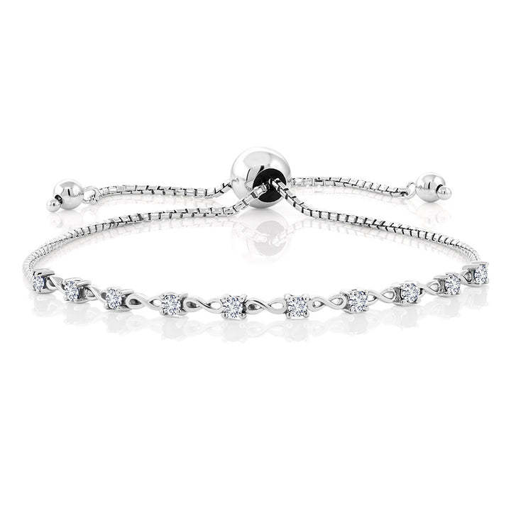 White Diamond - April_Bracelet in 925 Sterling Silver