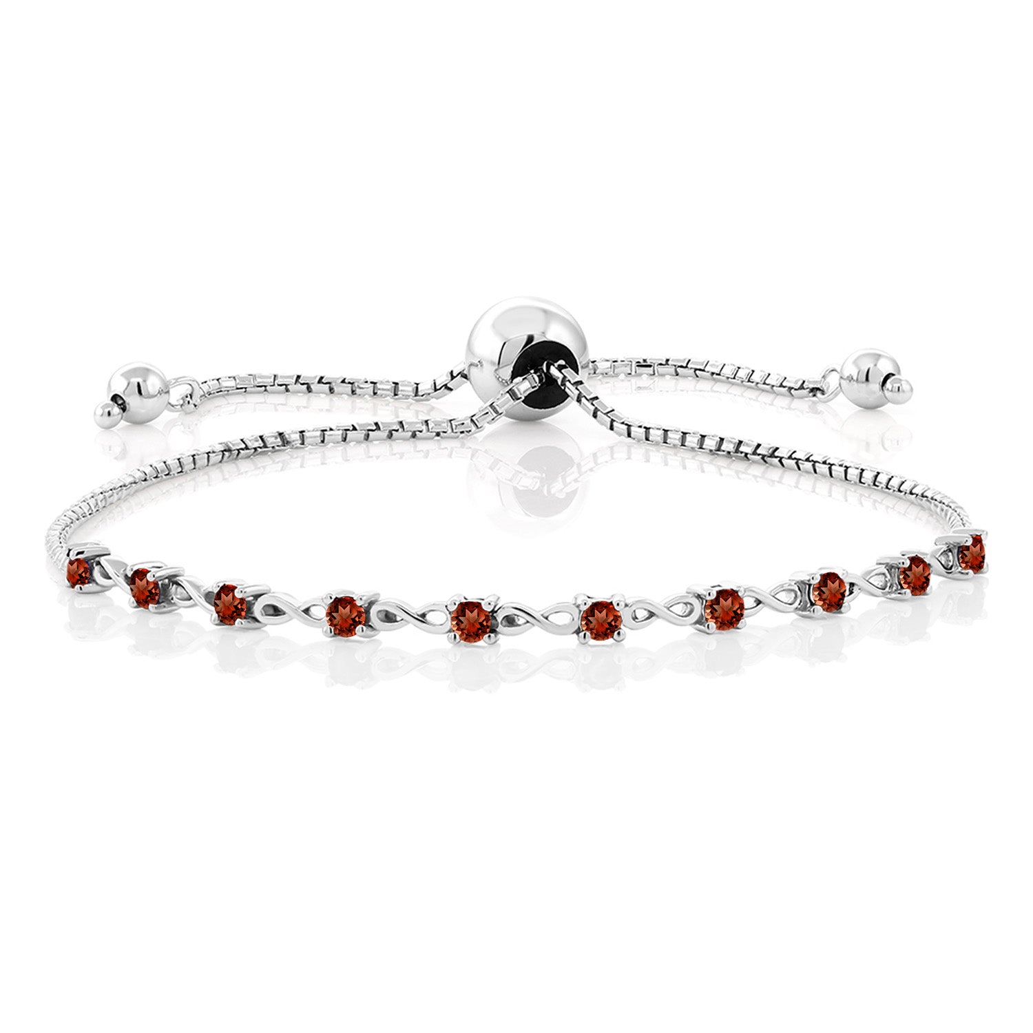 Garnet - January_Bracelet in 925 Sterling Silver