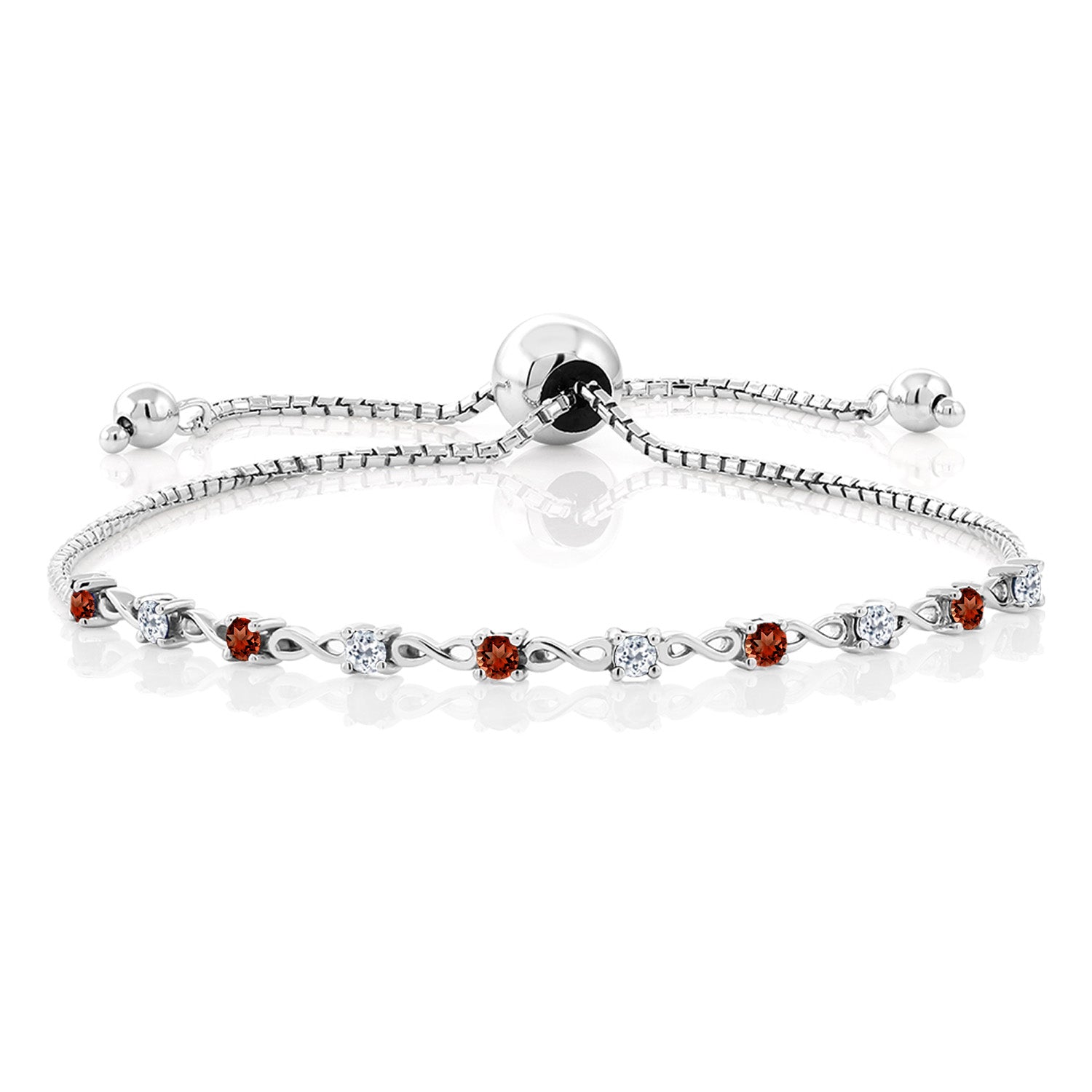 Garnet - January_Bracelet in 925 Sterling Silver