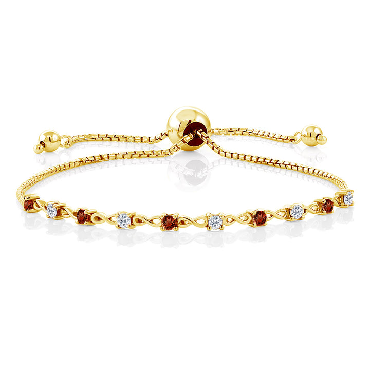 Garnet - January_Bracelet in 925 Yellow Gold Plated Silver