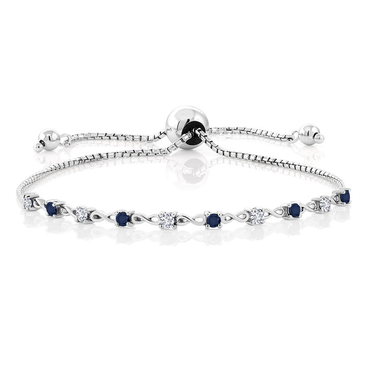 White Lab Grown Diamond - April_Bracelet in 925 Sterling Silver