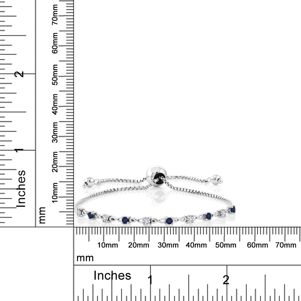 White Lab Grown Diamond - April_Bracelet in 925 Sterling Silver