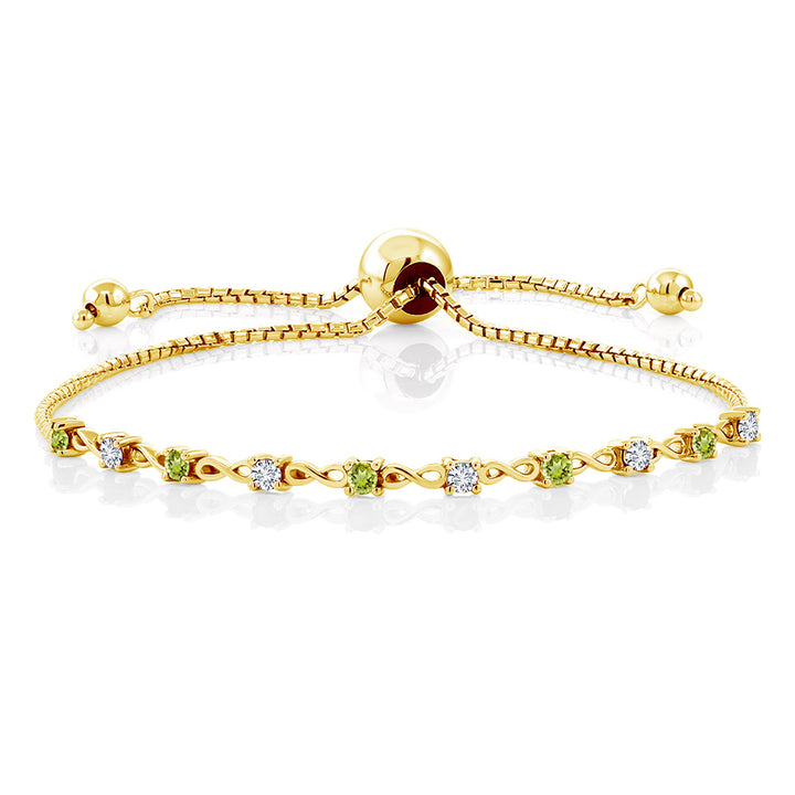 Peridot - August_Bracelet in 925 Yellow Gold Plated Silver
