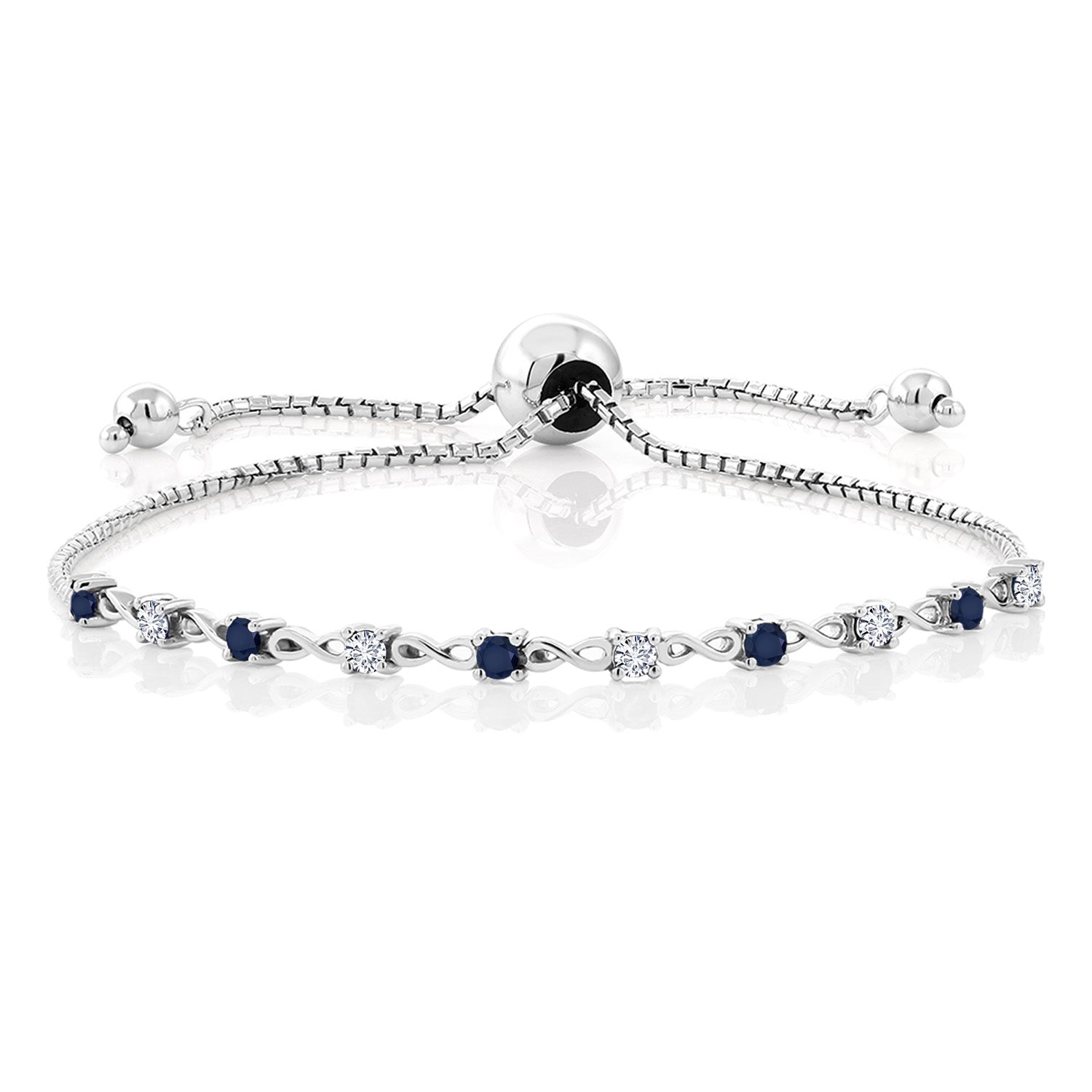 Blue Sapphire - September_Bracelet in 925 Sterling Silver