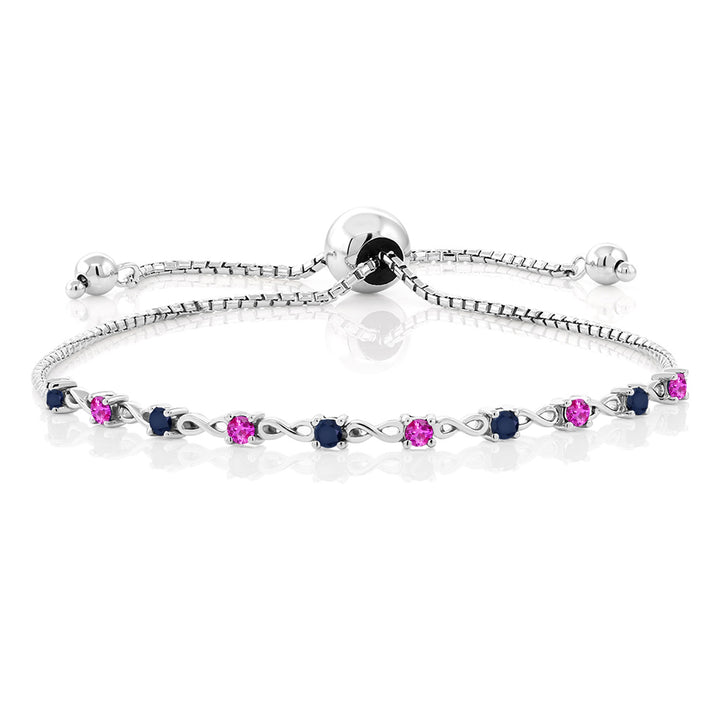 Pink Sapphire - September_Bracelet in 925 Sterling Silver