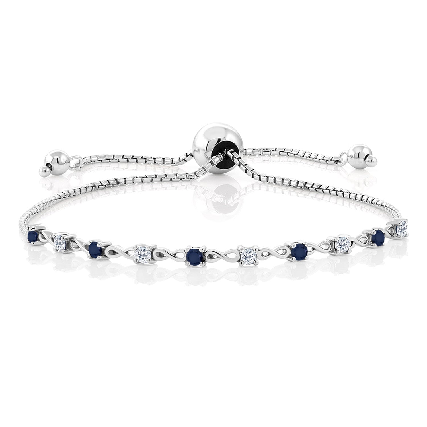 Blue Sapphire - September_Bracelet in 925 Sterling Silver