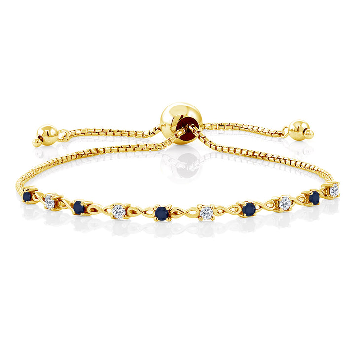 Blue Sapphire - September_Bracelet in 925 Yellow Gold Plated Silver