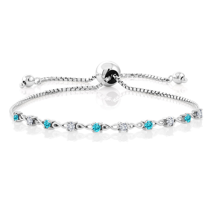 Swiss Blue Topaz - November_Bracelet in 925 Sterling Silver