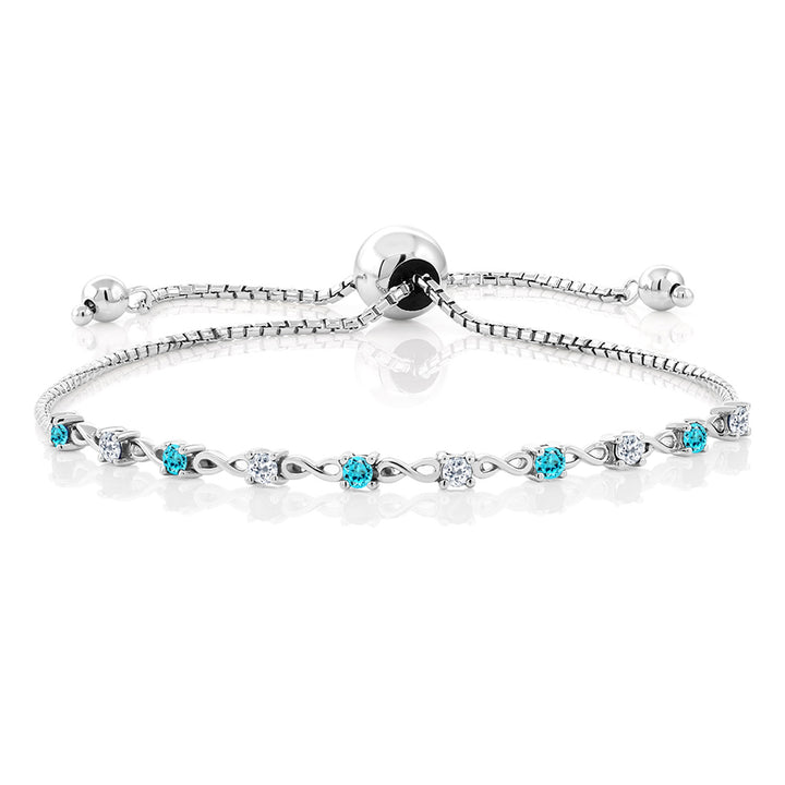 Swiss Blue Topaz - November_Bracelet in 925 Sterling Silver