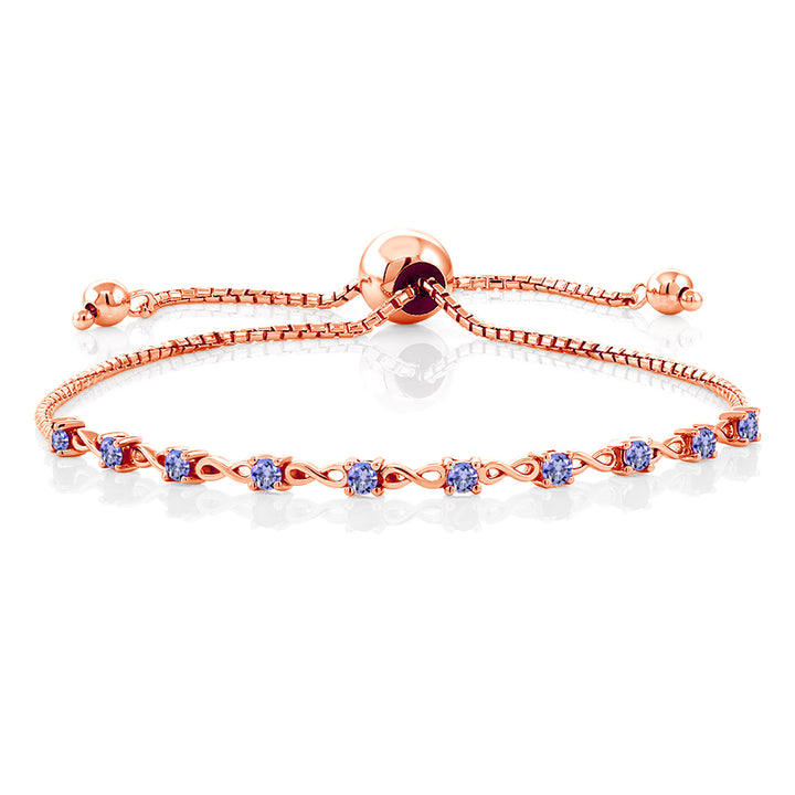 Tanzanite - December_Bracelet in 925 Rose Gold Plated Silver