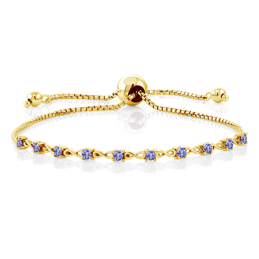 Tanzanite - December_Bracelet in 925 Yellow Gold Plated Silver