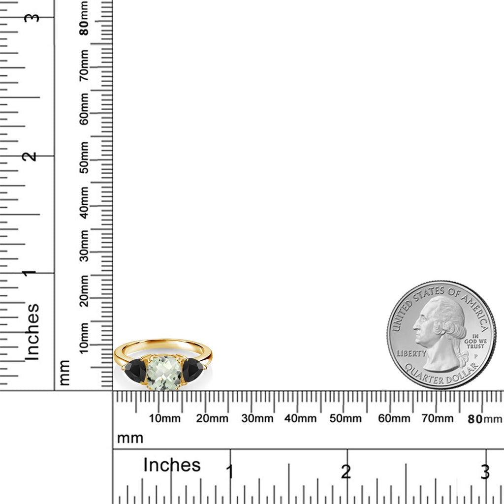 Prasiolite_5_Ring in 925 Yellow Gold Plated Silver