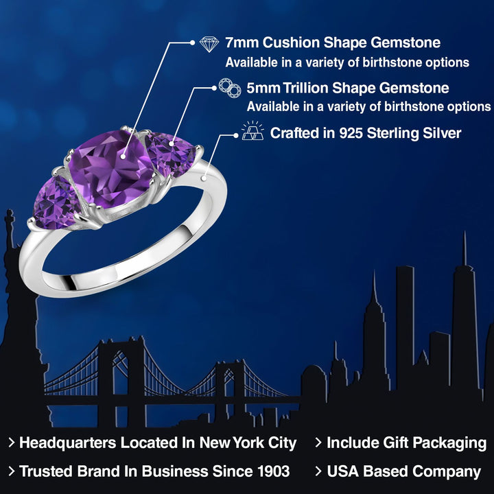 Amethyst - February_5_Ring in 925 Sterling Silver