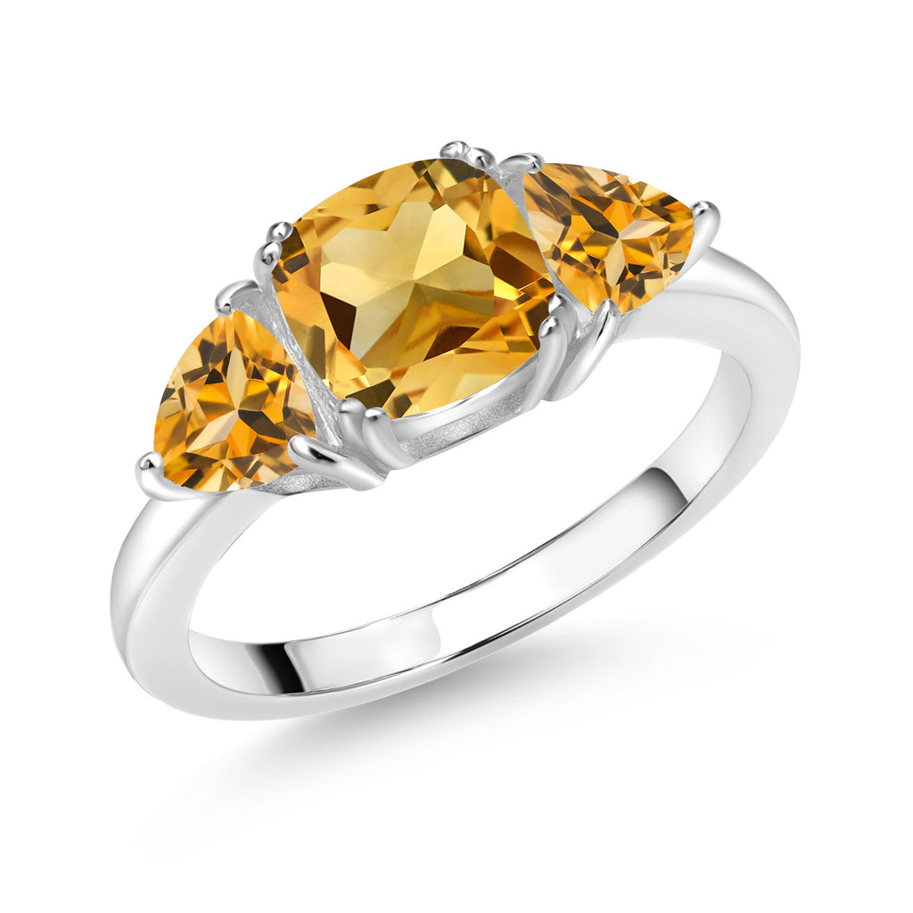 Citrine - November_8_Ring in 925 Sterling Silver