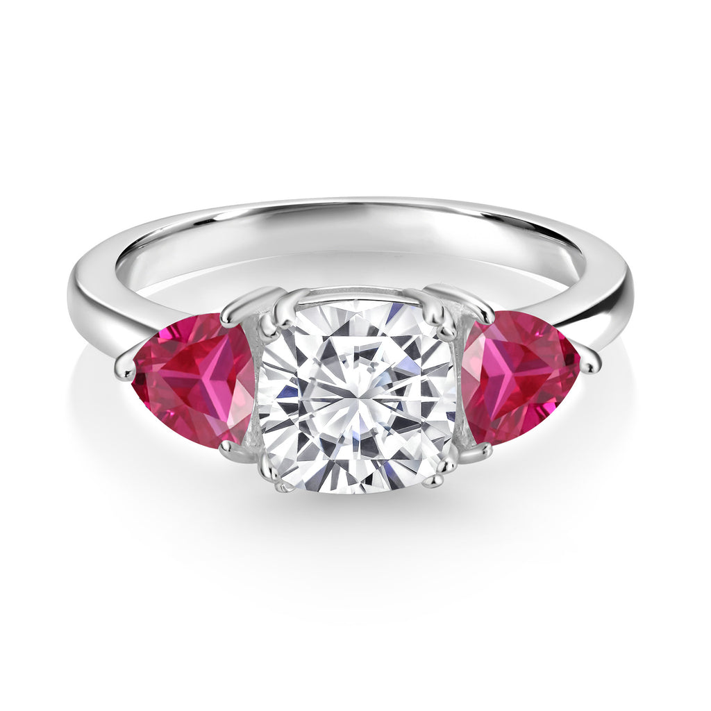 White Moissanite - April_5_Ring in 925 Sterling Silver