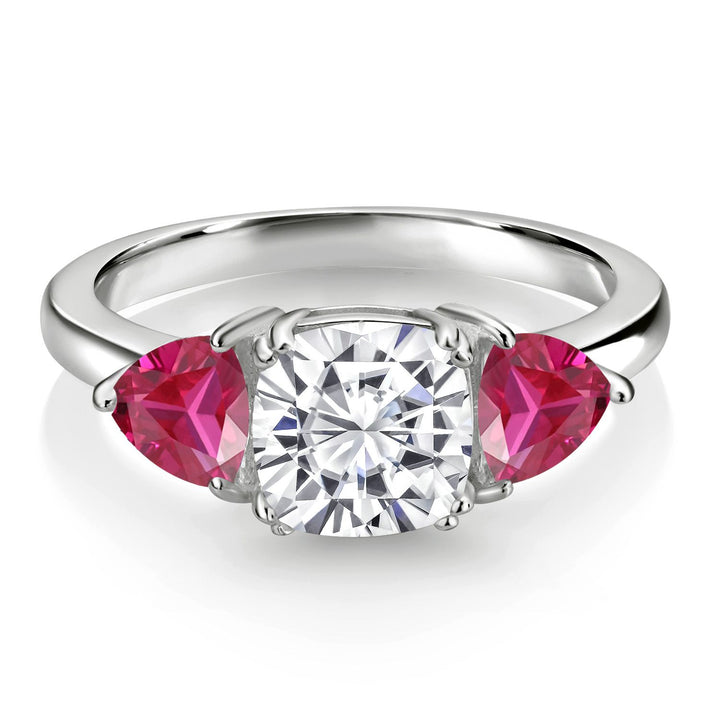 White Moissanite - April_5_Ring in 925 Sterling Silver