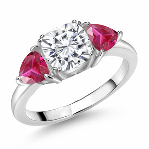 White Moissanite - April_5_Ring in 925 Sterling Silver
