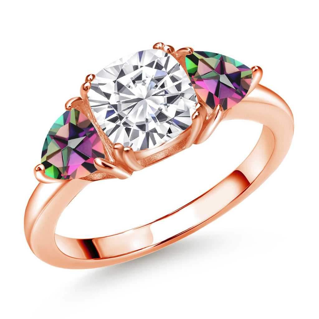 Green Mystic Topaz_7_Ring in 925 Rose Gold Plated Silver