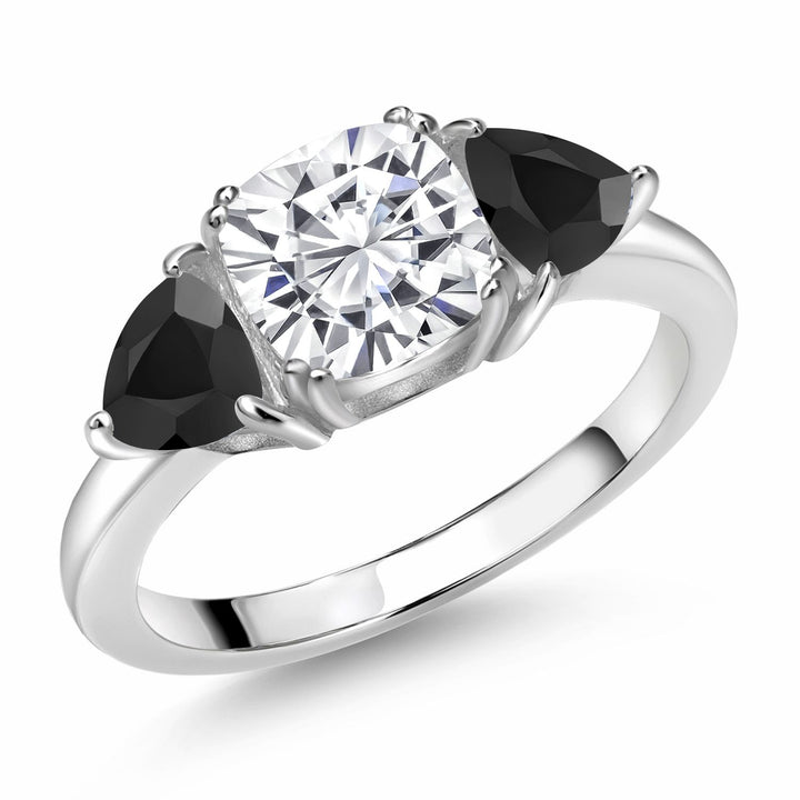 White Moissanite - April_5_Ring in 925 Sterling Silver