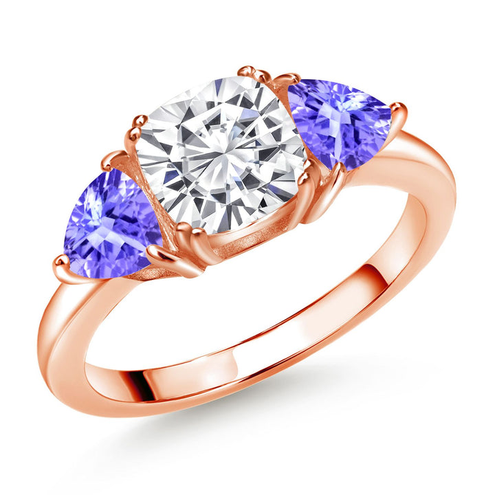 Tanzanite - December_5_Ring in 925 Rose Gold Plated Silver