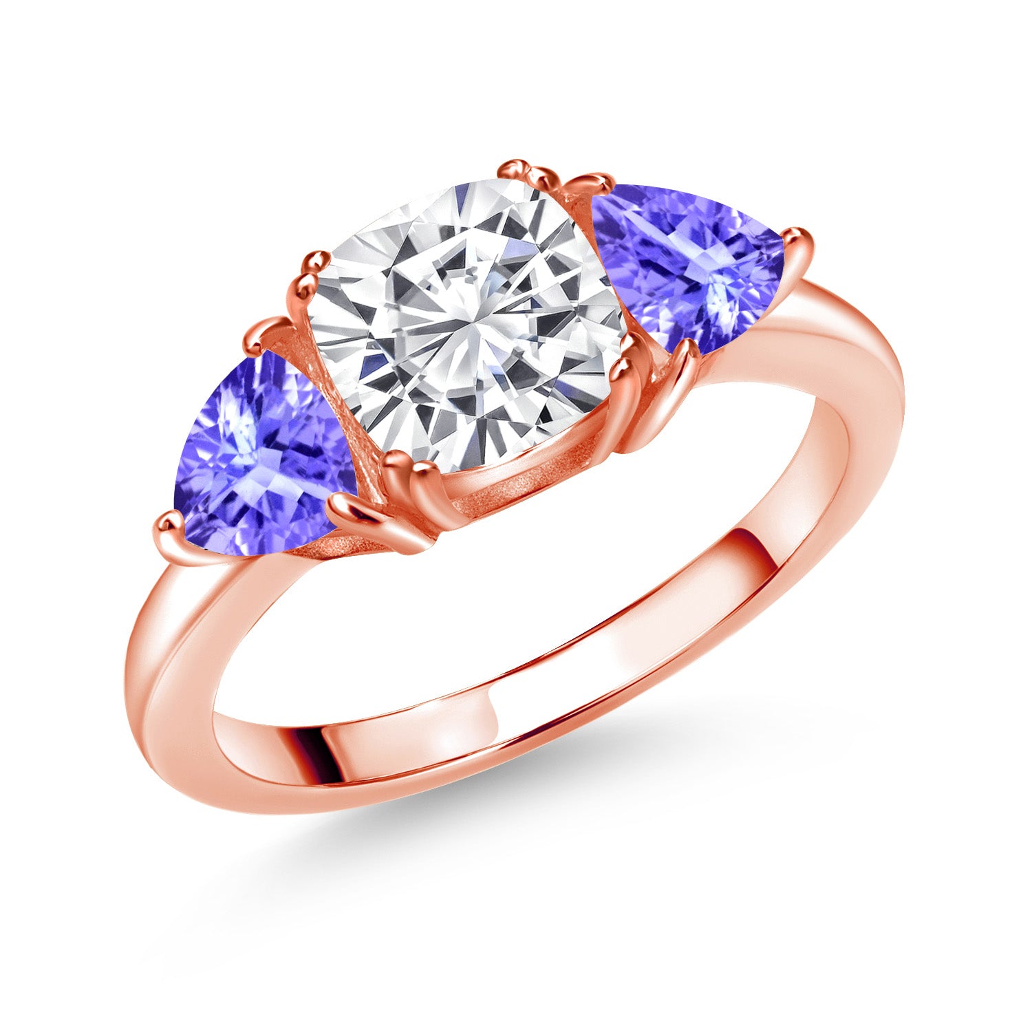 Tanzanite - December_8_Ring in 925 Rose Gold Plated Silver
