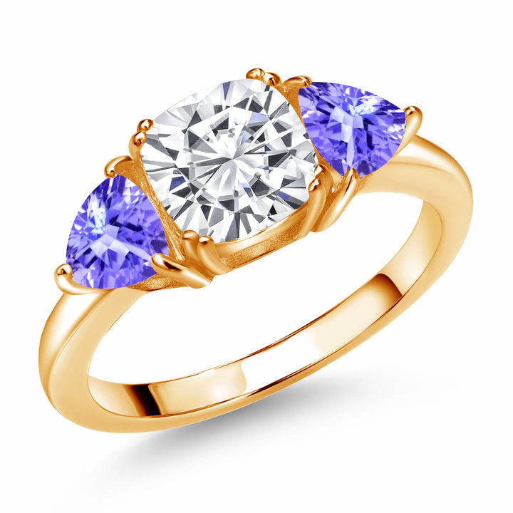 Tanzanite - December_5_Ring in 925 Yellow Gold Plated Silver