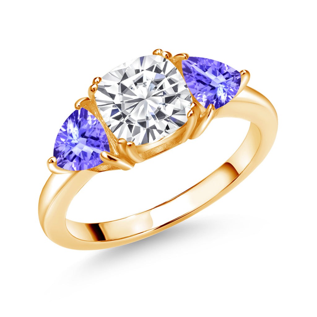 Tanzanite - December_7_Ring in 925 Yellow Gold Plated Silver
