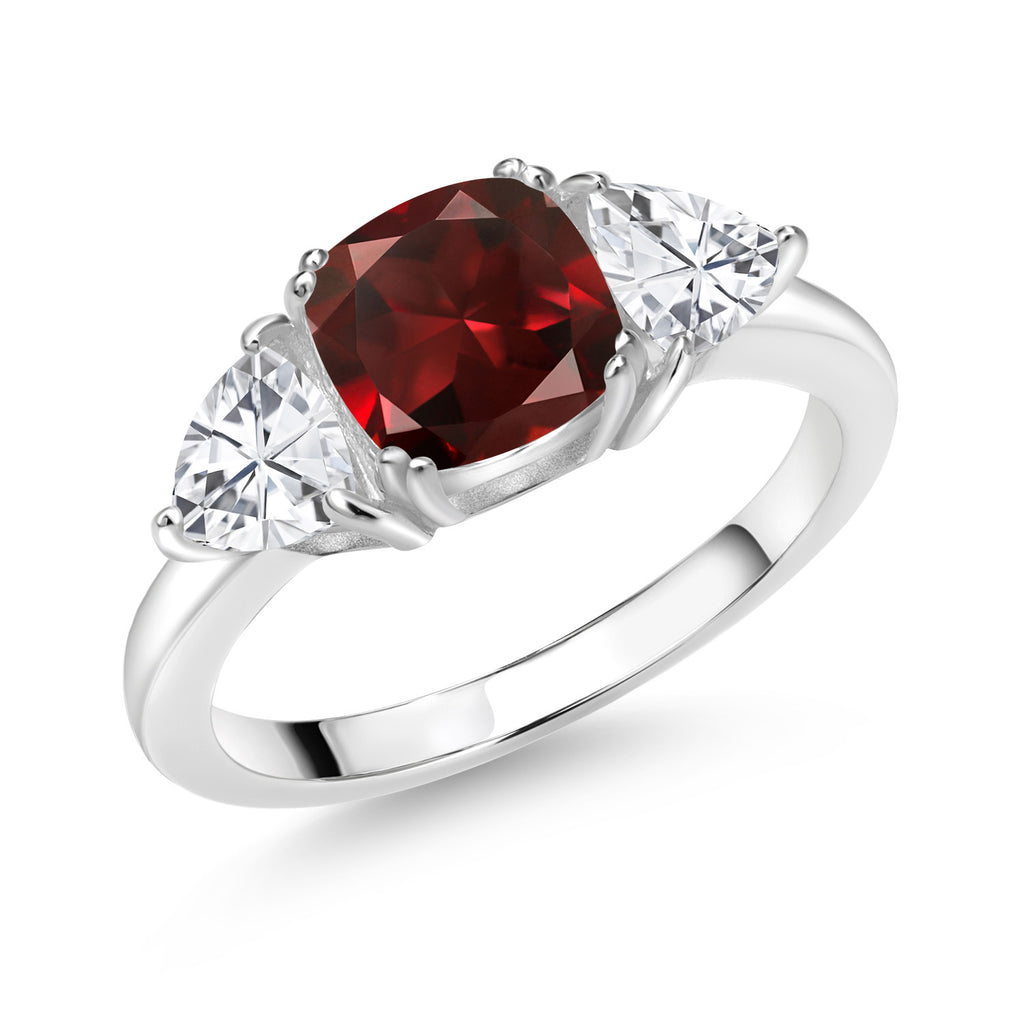 Garnet - January_8_Ring in 925 Sterling Silver