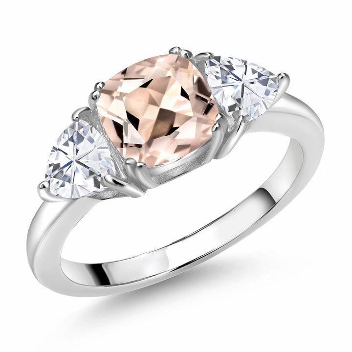 Morganite - October_5_Ring in 925 Sterling Silver