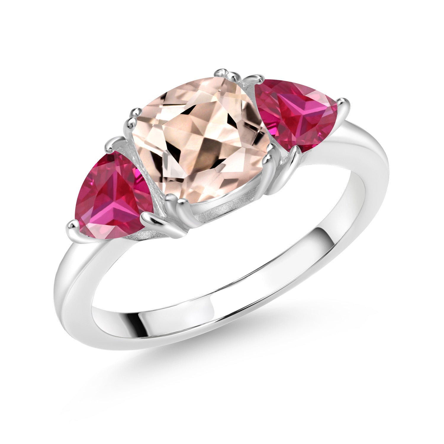 Morganite - October_8_Ring in 925 Sterling Silver