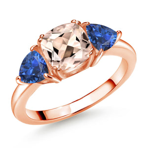 Morganite - October_5_Ring in 925 Rose Gold Plated Silver
