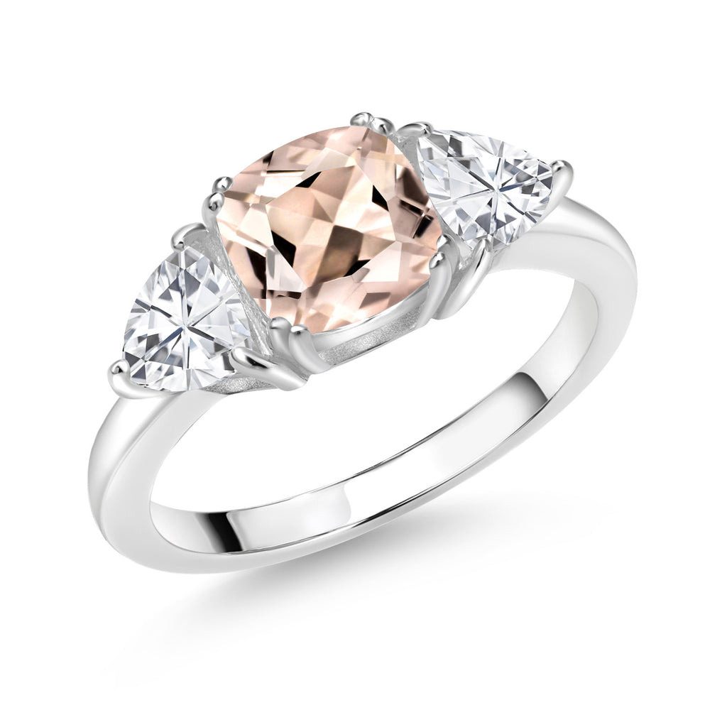 Morganite - October_8_Ring in 925 Sterling Silver