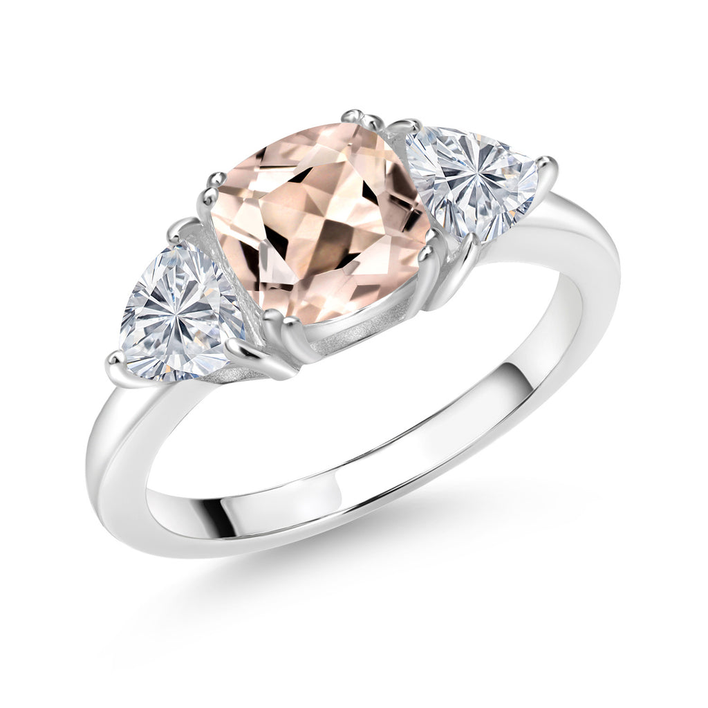 Morganite - October_7_Ring in 925 Sterling Silver