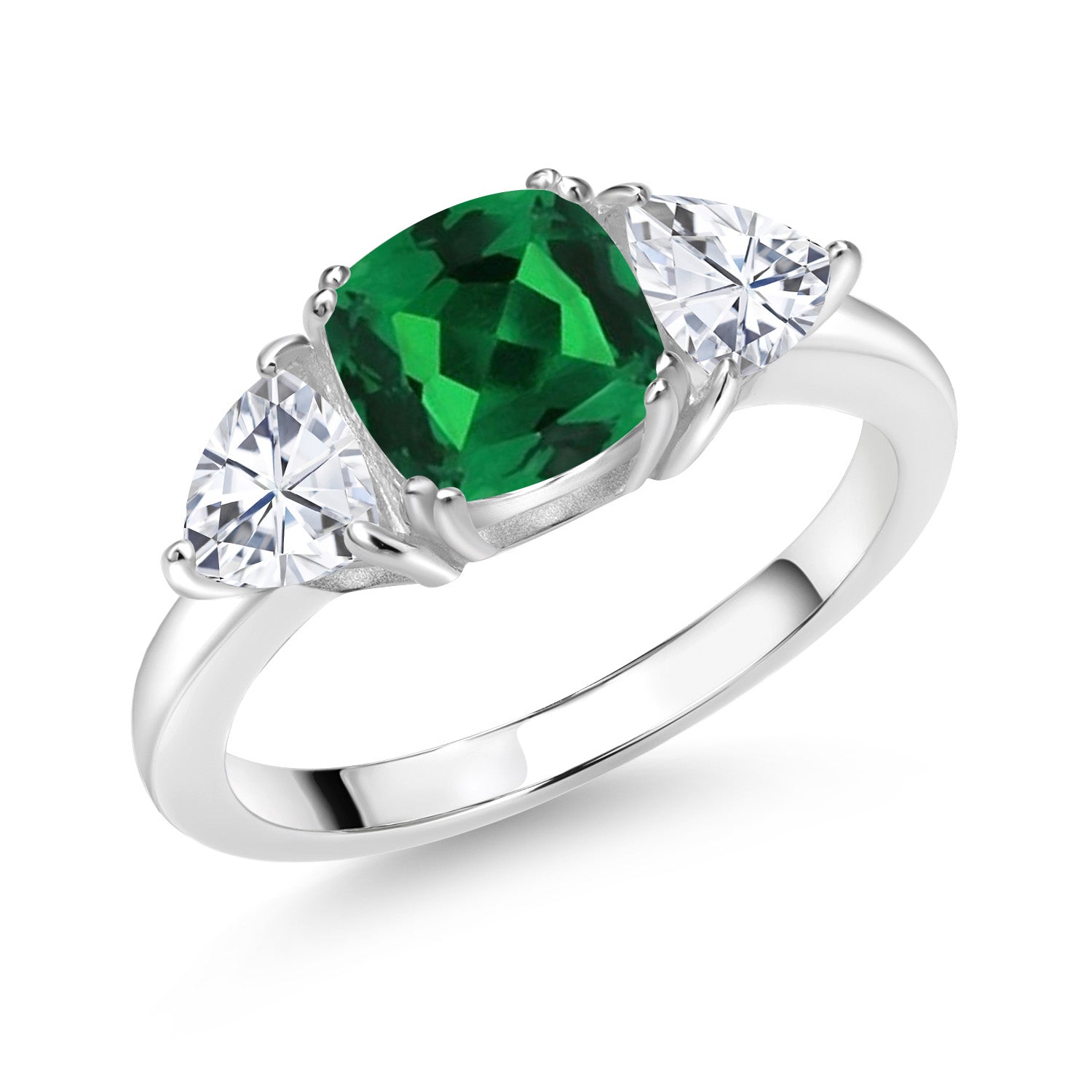 Nano Emerald - May_7_Ring in 925 Sterling Silver