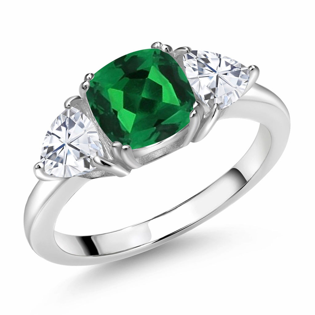 Nano Emerald - May_7_Ring in 925 Sterling Silver
